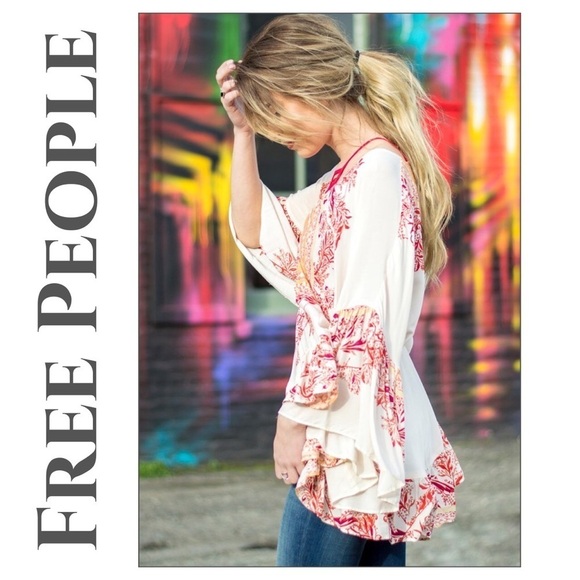 NWOT Free People Sunset Dreams Boho Tunic Blouse - Picture 1 of 8